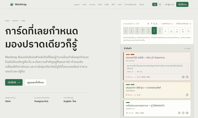 Worktray แพลตฟอร์มสำหรับบริหารโปรเจกต์