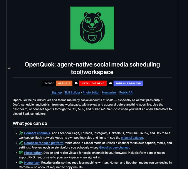 OpenQuok - Run your social platforms on autopilot — ภาพที่ 2